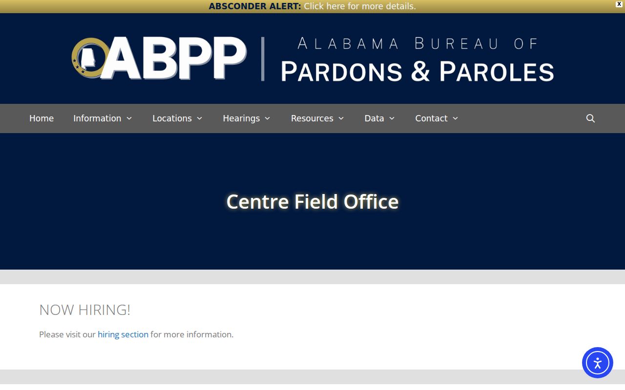 Cherokee County probation and parole supervision office record channel
